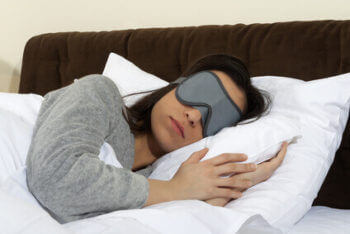 Sleeping in sleep mask