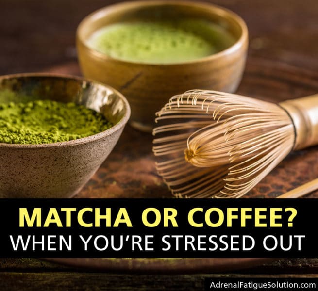 Matcha or coffee? Matcha reduces stress and contains lots of antioxidants